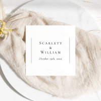 Simples Casamento Moderno Napkin