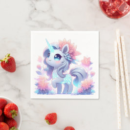 Guardanapo De Papel Simples Chá de fraldas Majestoso do Unicórnio