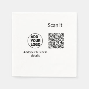 Guardanapo De Papel Simples código q r adicionar logotipo nome de códi