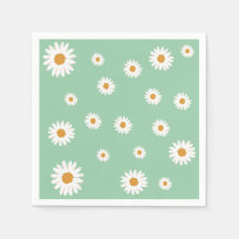 Simples Daisy Theme Paper Napkin