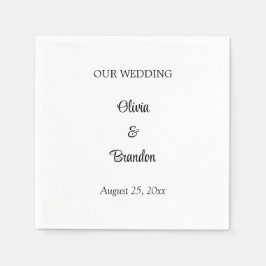 Guardanapo De Papel Simples e Minimalista Papel de Casamento Napkins