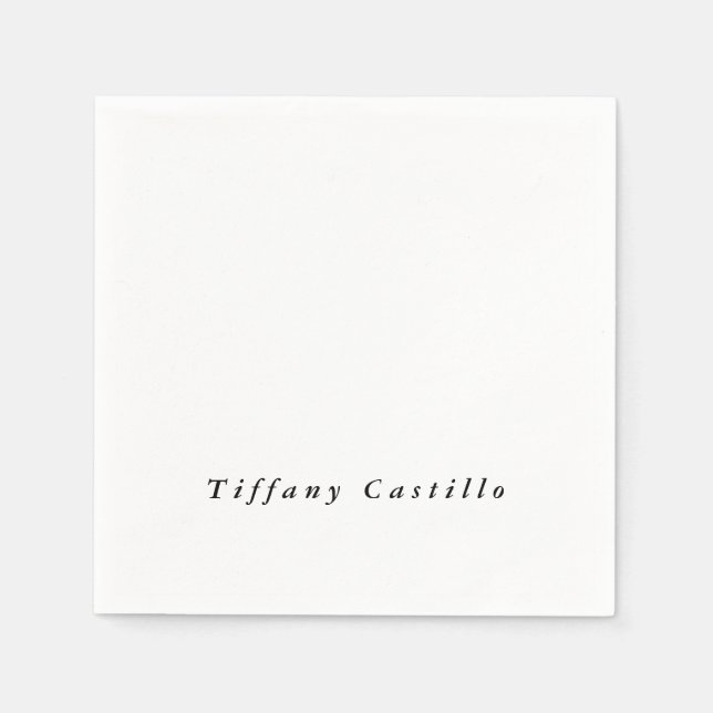 Guardanapo De Papel Simples Elegante Moderno (Frente)