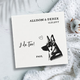 Guardanapo De Papel Simples Eu Faço Casamento De German shepherd De Ca