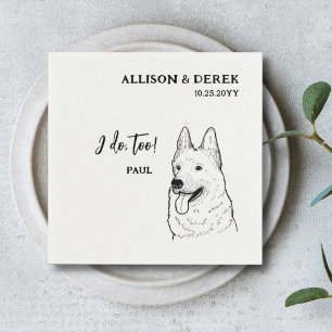 Guardanapo De Papel Simples Eu Faço Casamento De German shepherd De Ca