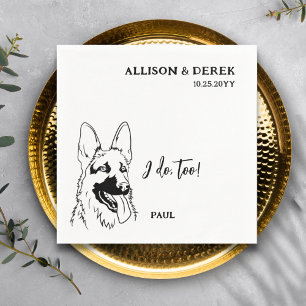 Guardanapo De Papel Simples Eu Faço Casamento De German shepherd De Ca