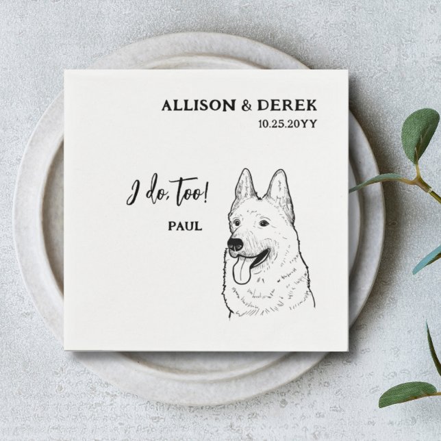Guardanapo De Papel Simples Eu Faço Casamento De German shepherd De Ca (Criador carregado)