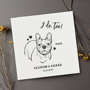 Guardanapo De Papel Simples Eu Faço Um Casamento De Cachorro Francês D
