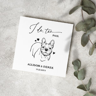Guardanapo De Papel Simples Eu Faço Um Casamento De Cachorro Francês D
