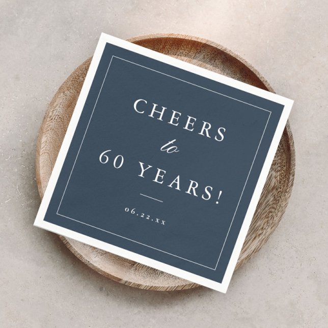 Guardanapo De Papel Simples Festa de aniversário 60ª (Criador carregado)