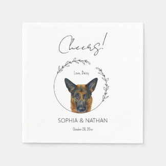 Guardanapo De Papel Simples German shepherd Casamento Cocktail Napkins