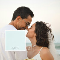 Simples Icy Blue Personalised Wedding Luncheon