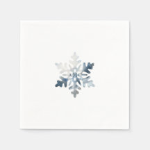 Simples Icy Blue Snowflake Monograma Coctail