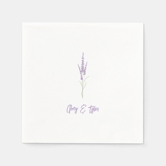 Guardanapo De Papel Simples Lavanda Russa Personalizada Napkin (Frente)