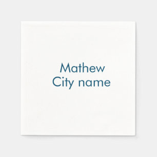 Guardanapo De Papel simples letra inicial monograma adicionar sua letr