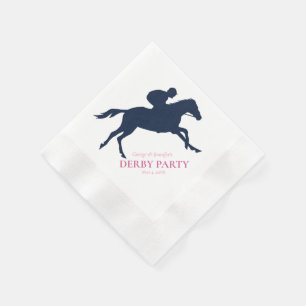 Guardanapo De Papel Simples Marinho Azul Raça Horse Personalizar