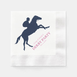 Guardanapo De Papel Simples Marinho Azul Raça Horse Personalizar