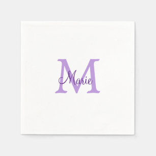 Guardanapo De Papel simples minimalista adicionar nome monograma rosa