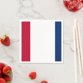 Guardanapo De Papel Simples minimalista moderno vermelho branco azul 