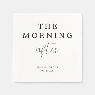Guardanapo De Papel Simples Mínimo De Manhã Após Casar Brunch
