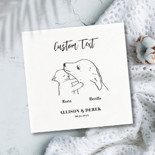 Guardanapo De Papel Simples Nós Fazemos Um Nome De Pet De Casamento De