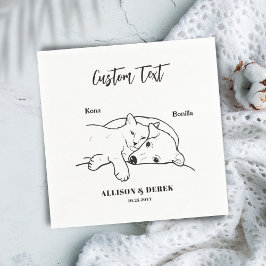 Guardanapo De Papel Simples Nós Fazemos Um Nome De Pet De Casamento De
