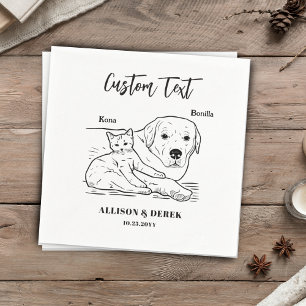Guardanapo De Papel Simples Nós Fazemos Um Nome De Pet De Casamento De