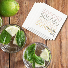 Guardanapo De Papel Simples papel moderno 50º Aniversário Napkin