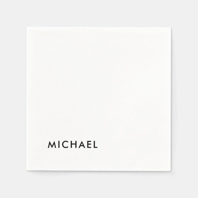 Guardanapo De Papel Simples profissional clássico elegante minimalista (Frente)