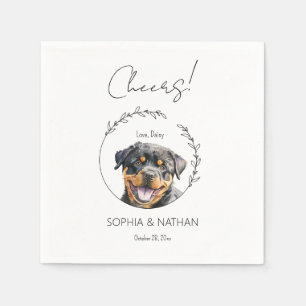 Guardanapo De Papel Simples Rottweiler Cachorro Cachorro Cachorro
