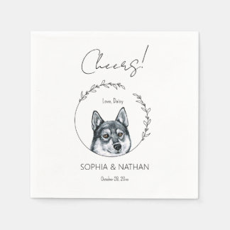 Guardanapo De Papel Simples Rouco Cachorro Casamento Cachorro Nápoles