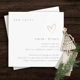 Guardanapo De Papel Simples Script Blush Heart Wedding Facts