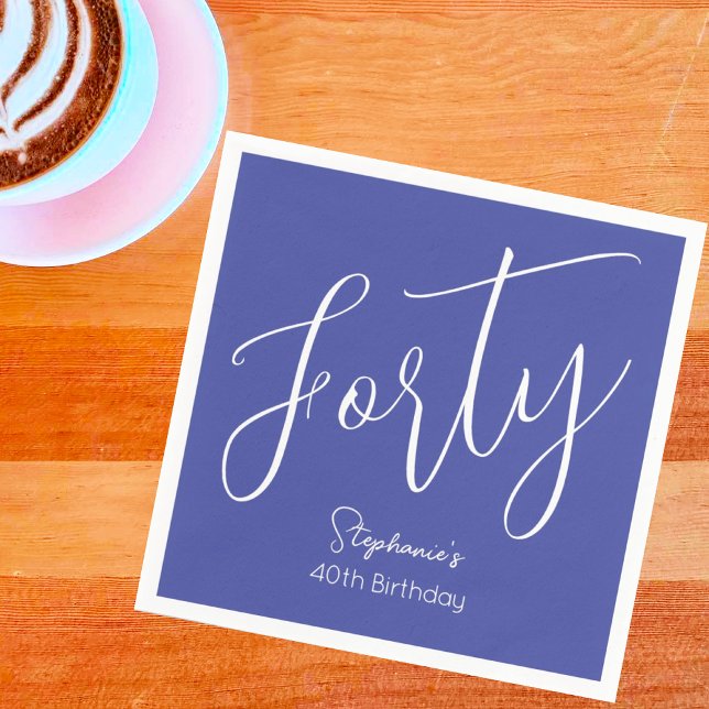 Guardanapo De Papel Simplesmente Moderno Lavanda Roxo de Script (Criador carregado)