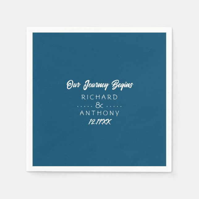 Guardanapo De Papel Simplesmente Moderno, Trendy Wedding (Frente)