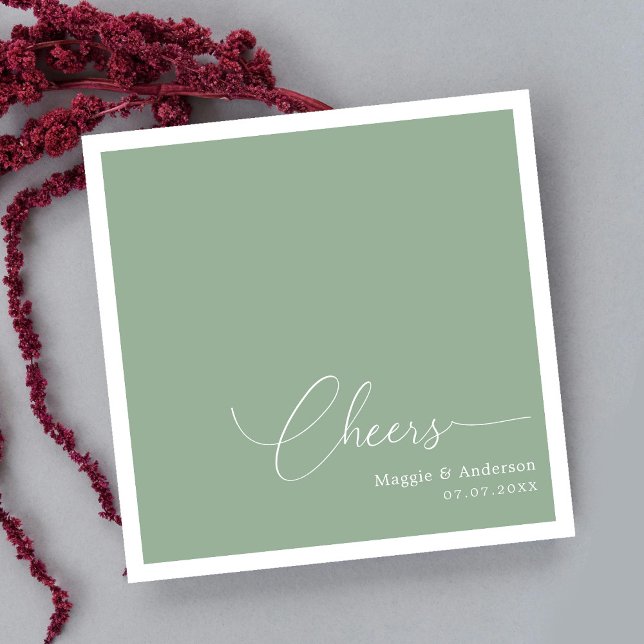 Guardanapo De Papel Simplicidade no Estilo: Alegria-se pelo Casamento  (Simplicity in Style: Cheers to Forever Wedding Napkins)