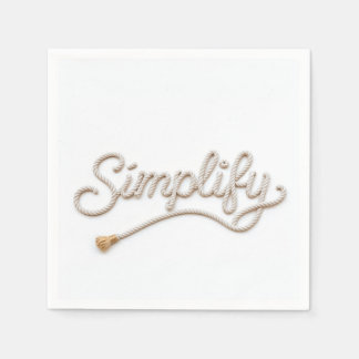 Guardanapo De Papel Simplify Rope Text