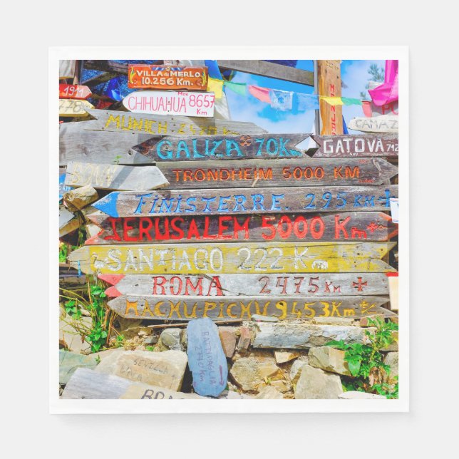 Guardanapo De Papel Sinal de distância (Frente)