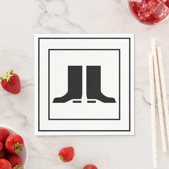 Guardanapo De Papel Sinal de Gumboot Papel Napkins (Criador carregado)