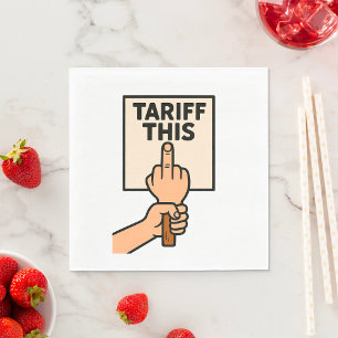 Guardanapo De Papel Sinal de protesto engraçado neste dedo médio