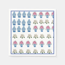 Sinalizador Americano Floral Ginger Jar Paper Gues