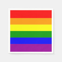 Guardanapo De Papel Sinalizador de Orgulho LGBTQIA+ Cores Arco-Íris