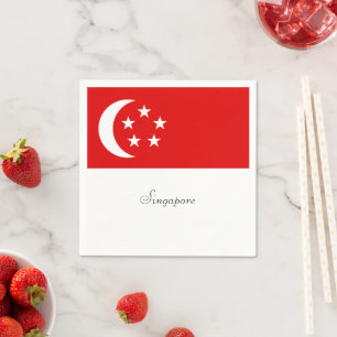 Guardanapo De Papel Sinalizador de Singapura, rotulado