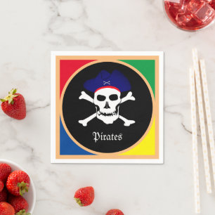 Guardanapo De Papel Sinalizador do Capitão e dos Piratas - Ilha do Te