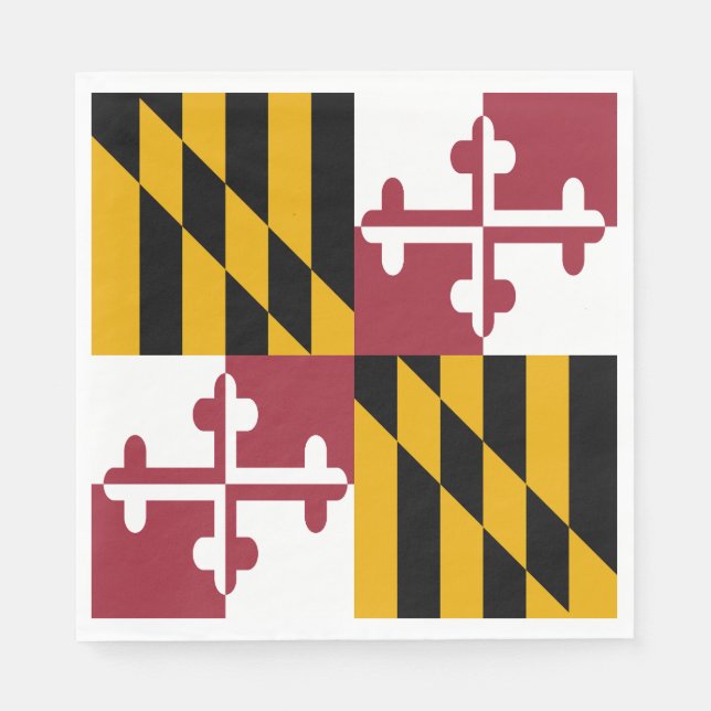 Guardanapo De Papel Sinalizador do Estado de Maryland (Frente)