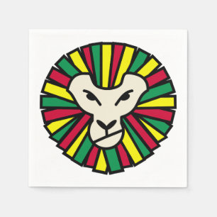 Guardanapo De Papel Sinalizador do Leão Rastafarian