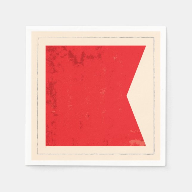 Guardanapo De Papel Sinalizador do sinal "B" na letra náutica (Frente)