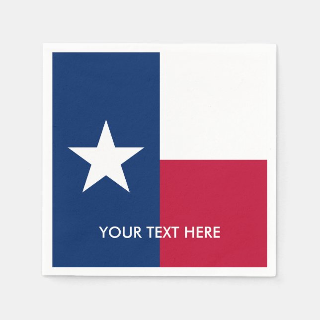 Guardanapo De Papel Sinalizador estatal Patriótico do Estado do Texas  (Frente)