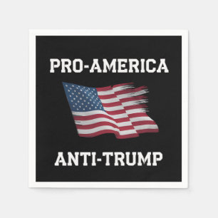Guardanapo De Papel Sinalizador Pro America Anti Trump Vintage USA