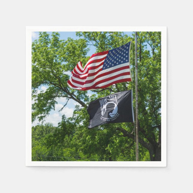 Guardanapo De Papel Sinalizadores América e POW (Frente)