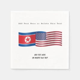 Guardanapo De Papel Sinalizadores dos Estados Unidos e Coreia do Norte
