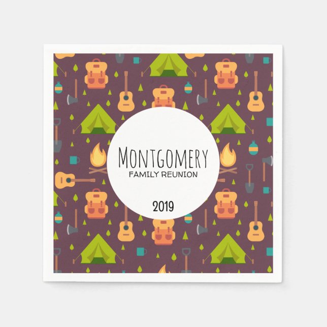 Guardanapo De Papel Sindicato da família Design de Camping legal (Frente)